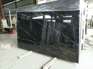 ความแข็งสูง Nero Marquina Marble Slab, Natural Nero Black Marble Tile