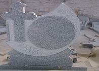 หินแกรนิต Grey อนุสรณ์ Headstones เหนือ 90 องศา Polished Surface
