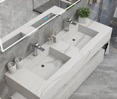 Bianco Carrara Engineering Stone เคาน์เตอร์โต๊ะเครื่องแป้งห้องน้ำ