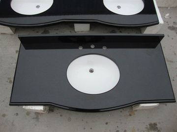 โต๊ะเครื่องแป้งห้องน้ำสีดำ Countertops 2cm / 3cm หนา 4 &quot;/ 6&quot; Back Splash