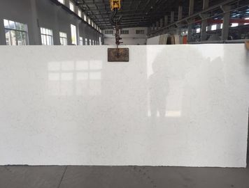 กระจกสีขาวขนาดใหญ่ Quartz Floor Tiles, พื้นผิวของแข็งขาวแบบ Quartz Countertops Slab