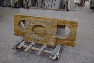 เคาน์เตอร์เครื่องอาบน้ำสำเร็จรูป Prefab, เครื่องนุ่งห่มอิมพีเรียลโกลด์ Premade Vanity Tops