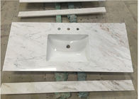 หินอ่อนสีขาว Carrara Countertops พื้นผิวสำเร็จรูป / เสร็จสิ้นอื่น ๆ