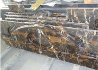 โกลด์ Black Portoro Marble Slab แผ่นหินอ่อนสำหรับห้องครัว / Bath Worktop