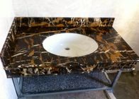 โกลด์ Black Portoro Marble Slab แผ่นหินอ่อนสำหรับห้องครัว / Bath Worktop