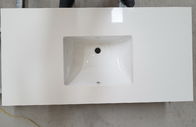 ขัดผิวขาว Quartz Countertops ห้องน้ำ, Engineered Bath Vanity Tops