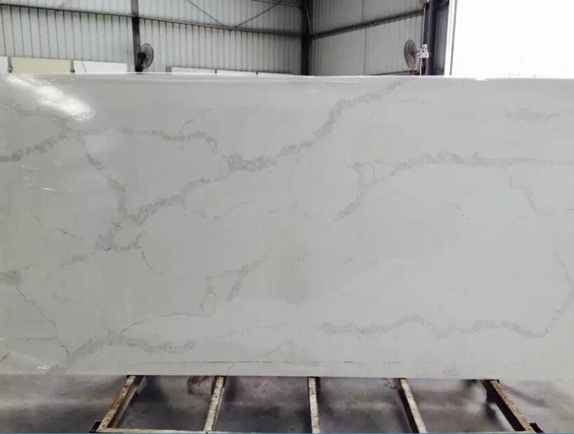 QS 5131 Standard White Quartz Countertops ห้องน้ำคอนกรีตสีขาว